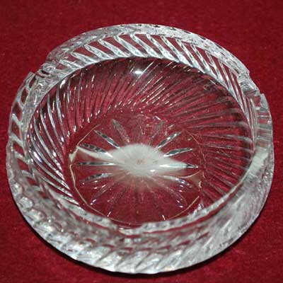 "Solitaire Crystal Ash Tray - 312-005 - Click here to View more details about this Product